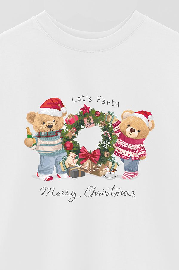 REMERA OVER ESTAMPADA TEDDY XMAS 13