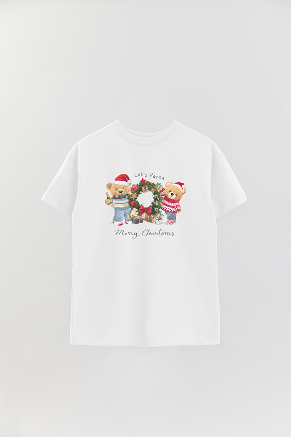 REMERA OVER ESTAMPADA TEDDY XMAS 13