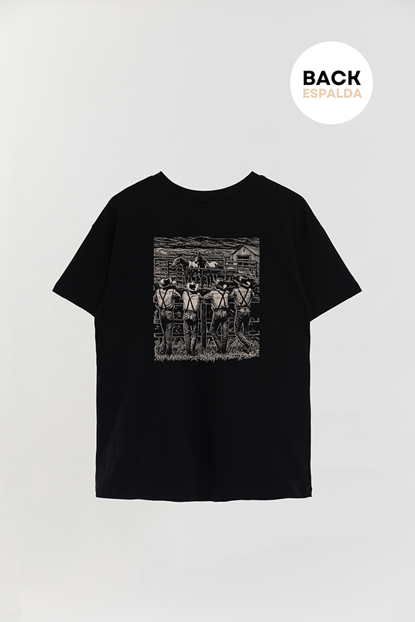 REMERA OVER ESTAMPADA VINTAGE COWBOY