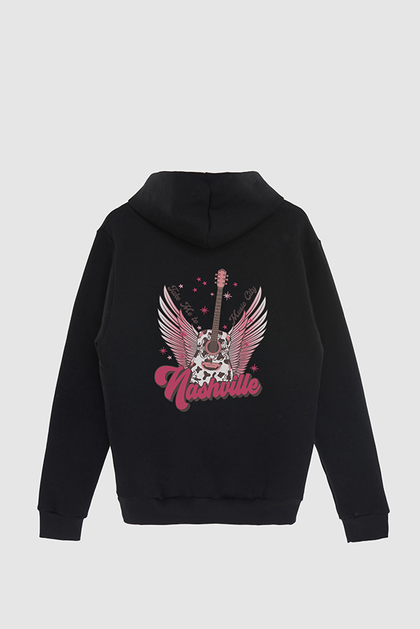HOODIE ESTAMPADO WESTERN PINK MUSIC CITY