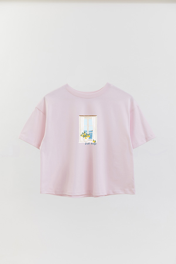 REMERA CROP ESTAMPADA COASTAL FRESH BREEZE