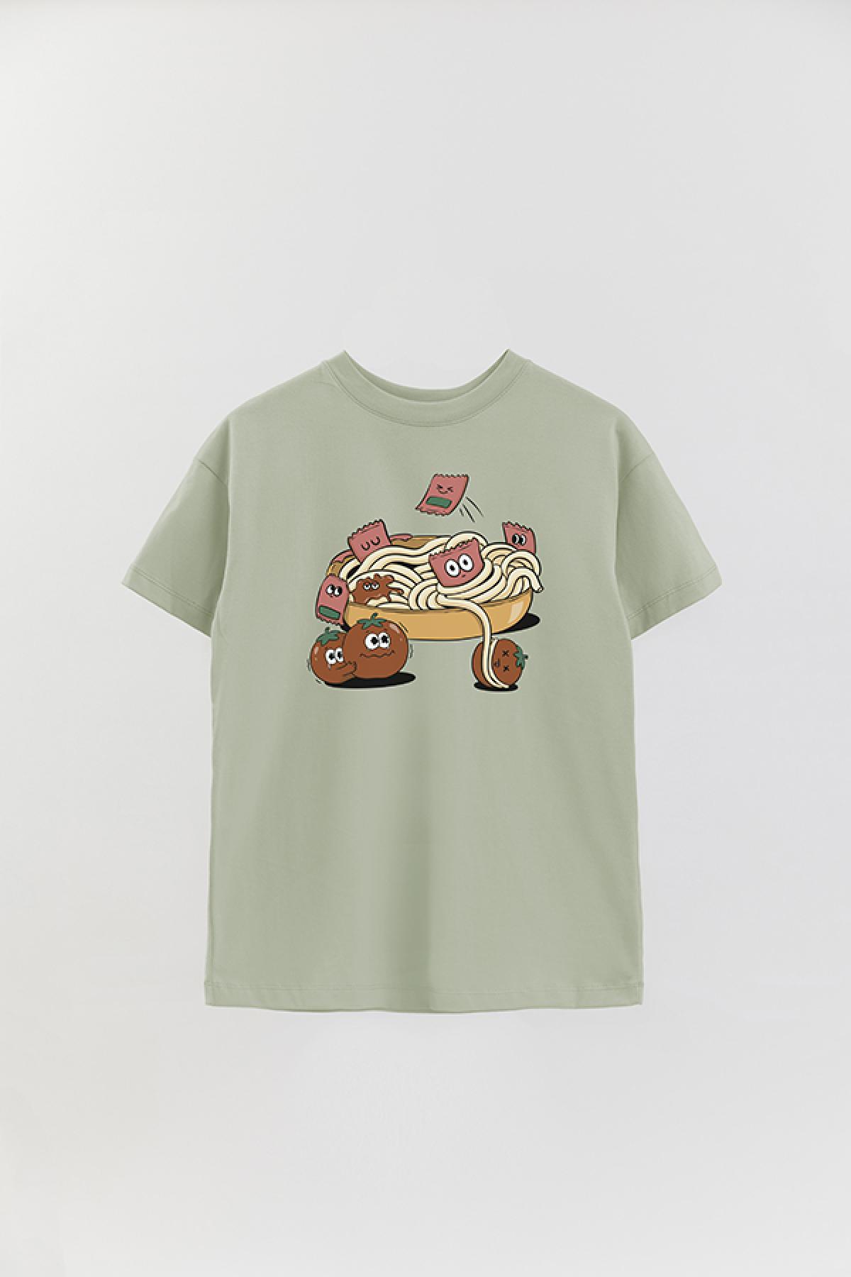 REMERA OVER ESTAMPADA MTOON PASTA