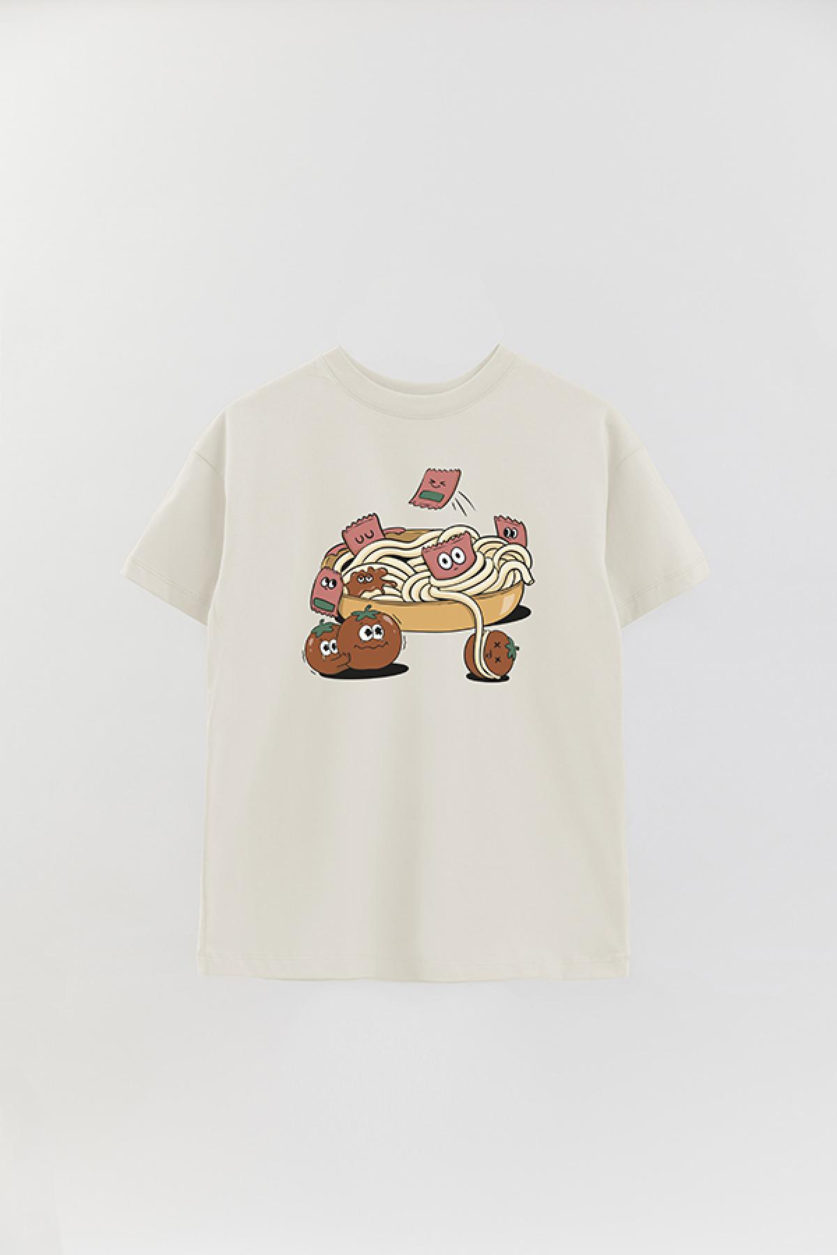 REMERA OVER ESTAMPADA MTOON PASTA