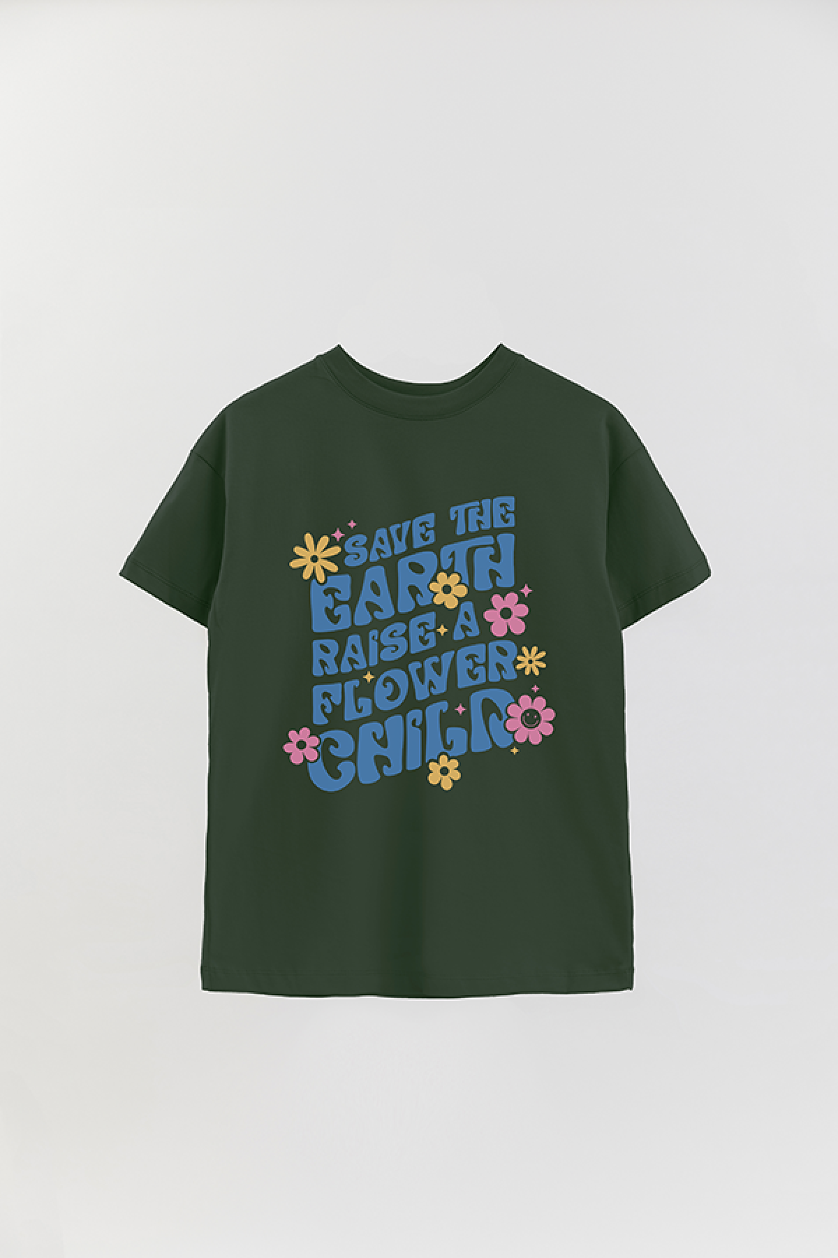 REMERA OVER ESTAMPADA LV4B SAVE THE EARTH