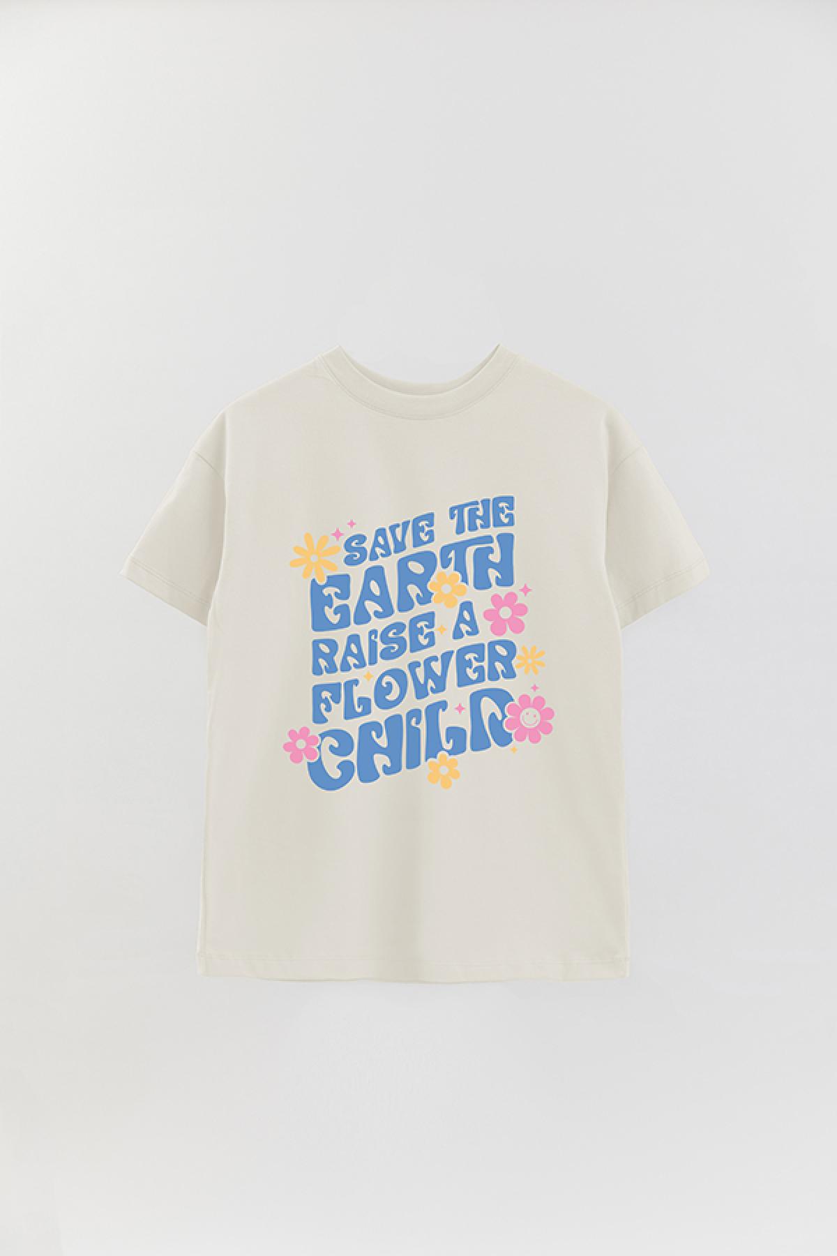 REMERA OVER ESTAMPADA LV4B SAVE THE EARTH