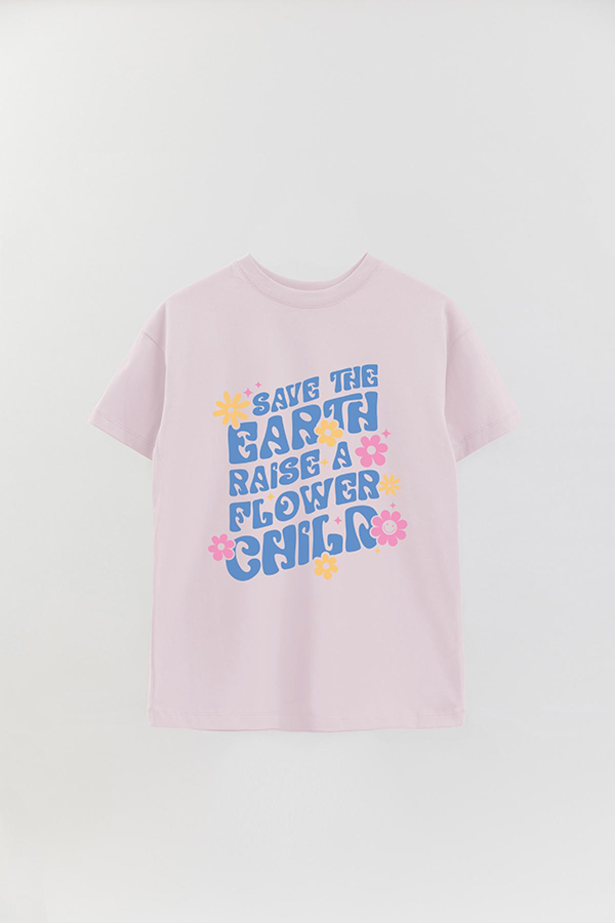 REMERA OVER ESTAMPADA LV4B SAVE THE EARTH