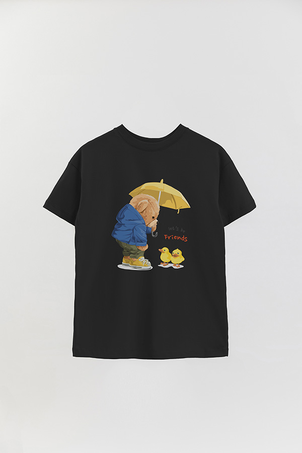 REMERA OVER ESTAMPADA UNISEX TEDDY YELLOW