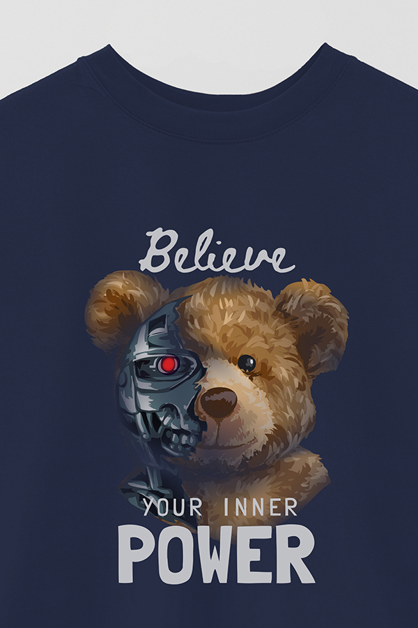 REMERA OVER ESTAMPADA UNISEX TEDDY POWER
