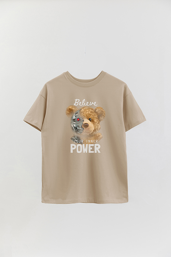 REMERA OVER ESTAMPADA UNISEX TEDDY POWER