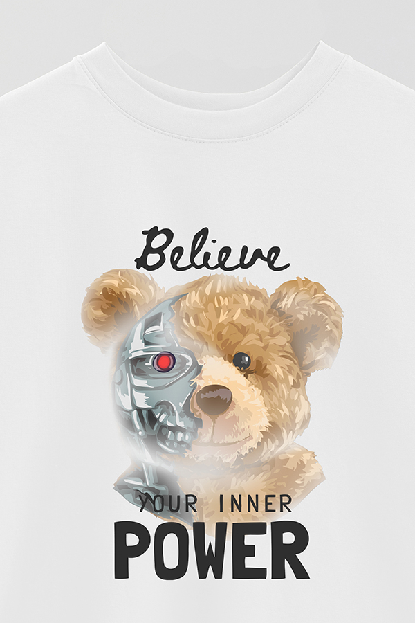 REMERA OVER ESTAMPADA UNISEX TEDDY POWER