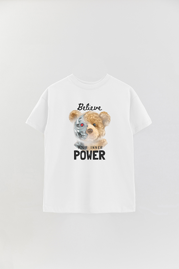 REMERA OVER ESTAMPADA UNISEX TEDDY POWER