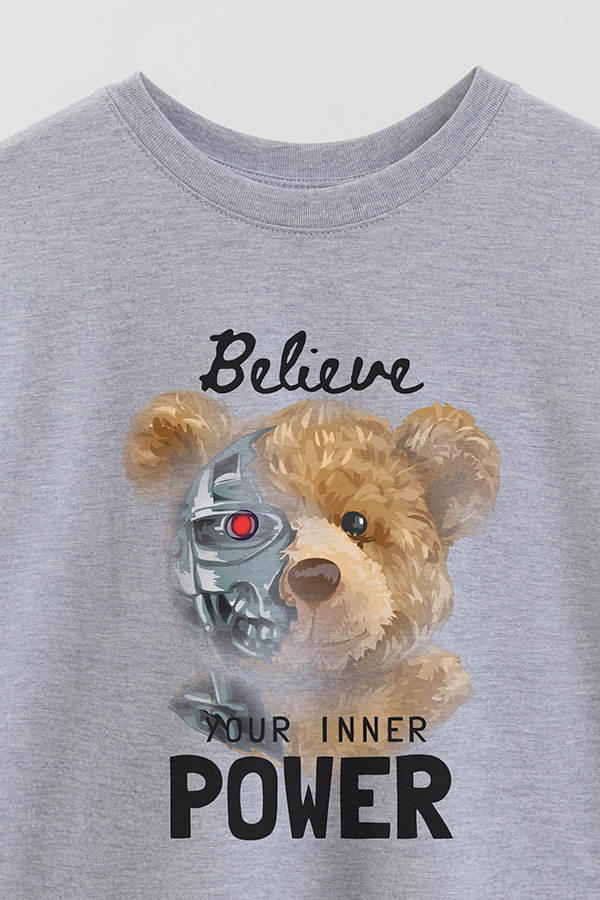 REMERA OVER ESTAMPADA UNISEX TEDDY POWER