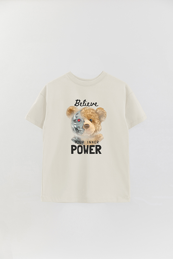 REMERA OVER ESTAMPADA UNISEX TEDDY POWER