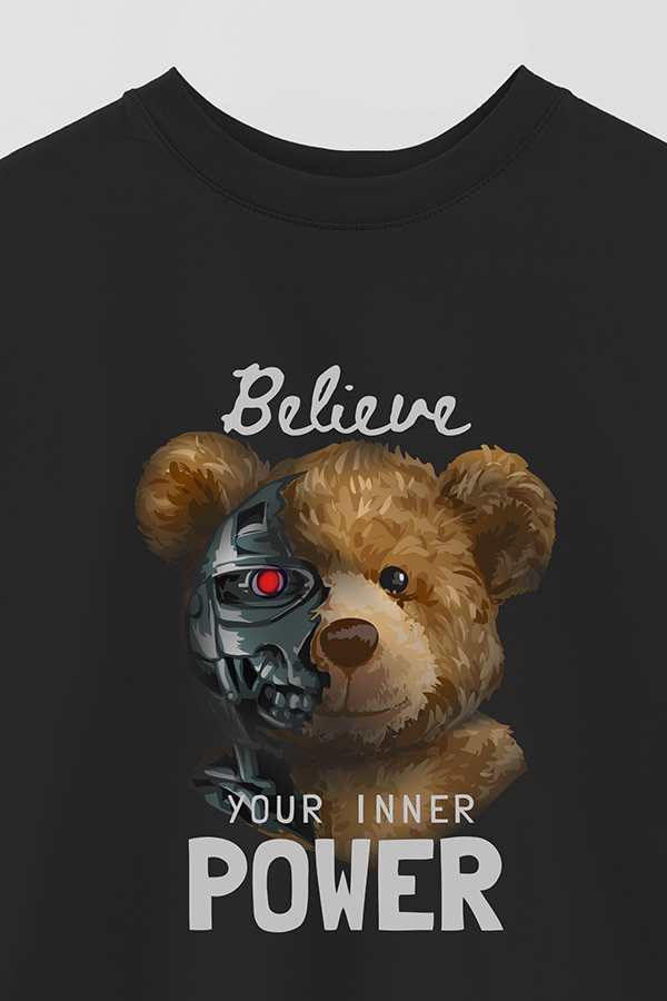 REMERA OVER ESTAMPADA UNISEX TEDDY POWER