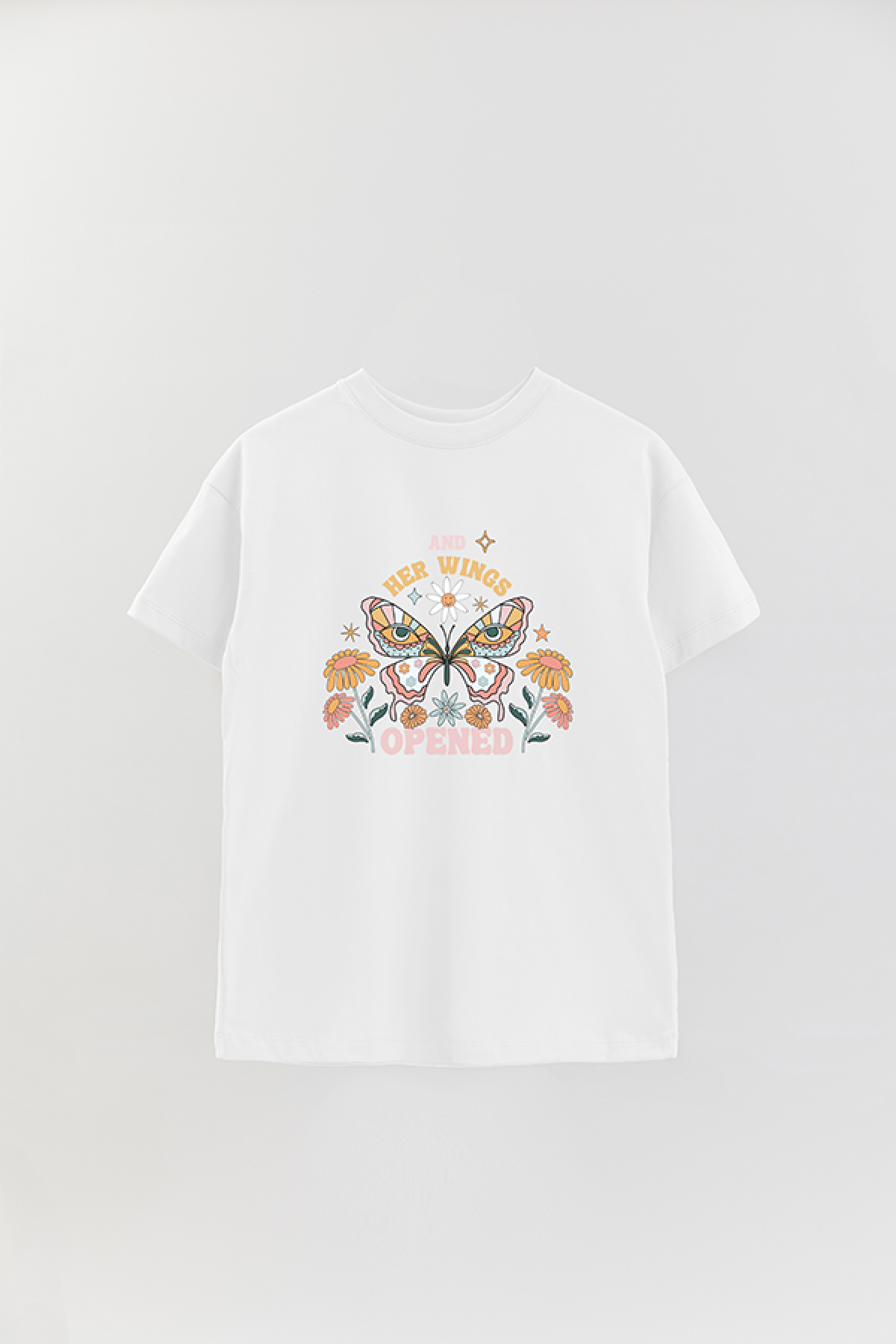 REMERA OVER ESTAMPADA BH2 AND HER WINGS OPENED