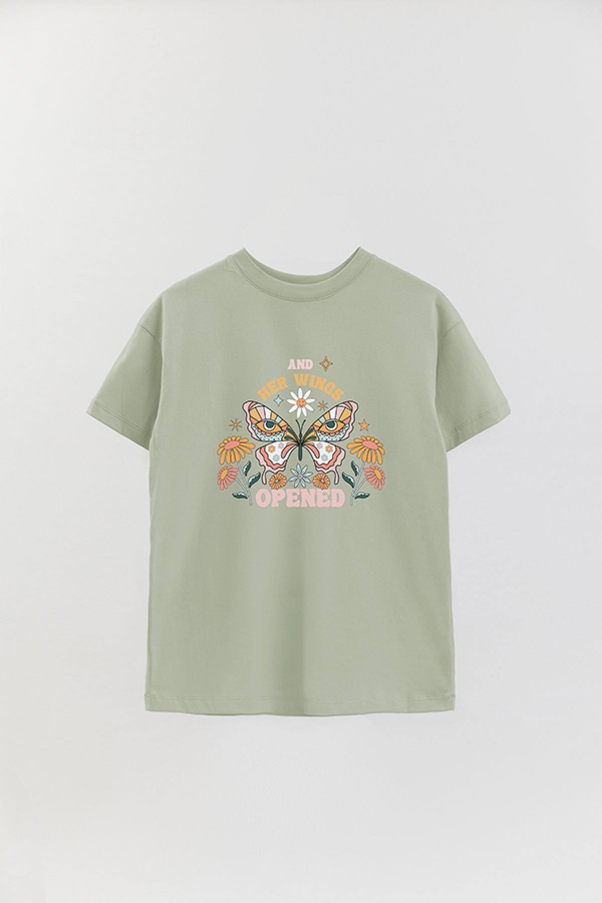 REMERA OVER ESTAMPADA BH2 AND HER WINGS OPENED