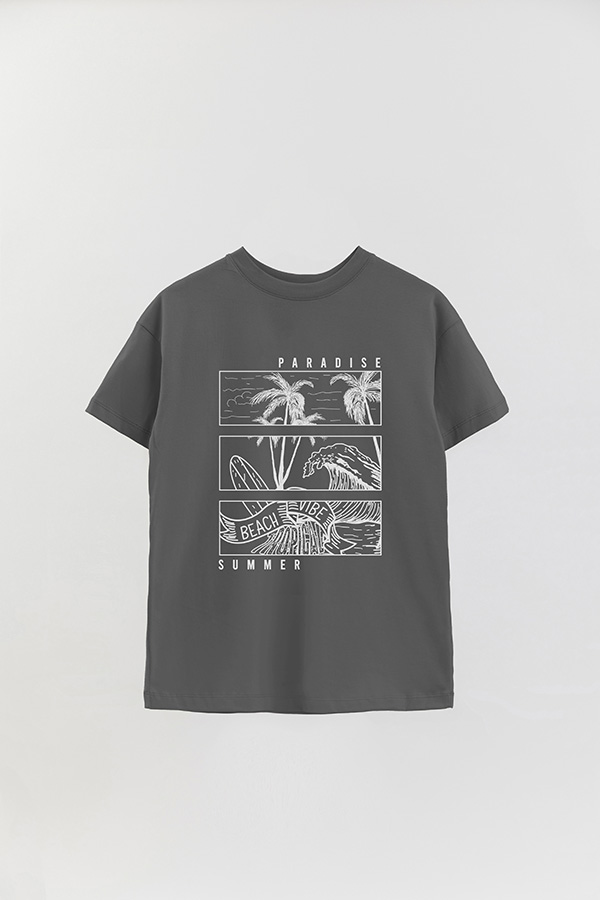 REMERA OVER ESTAMPADA PARADISE