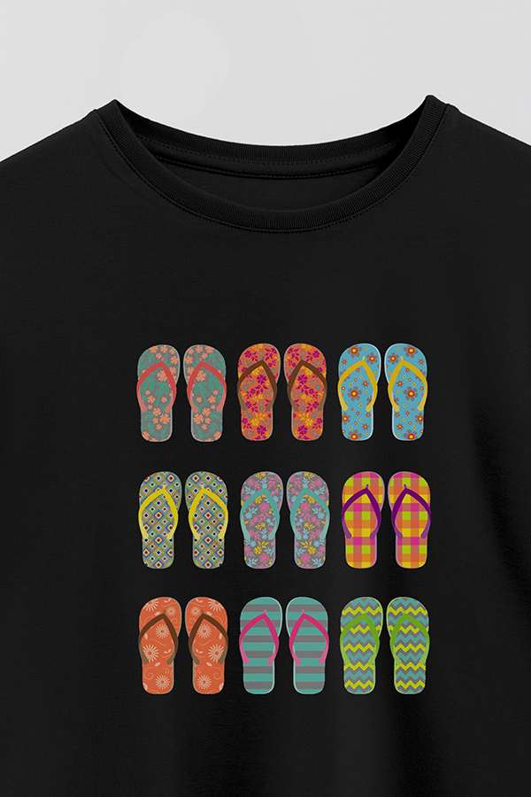 REMERA BOY OVER BEACH FLOPS