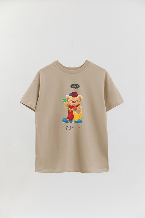 REMERA OVER ESTAMPADA UNISEX TEDDY FUNNY
