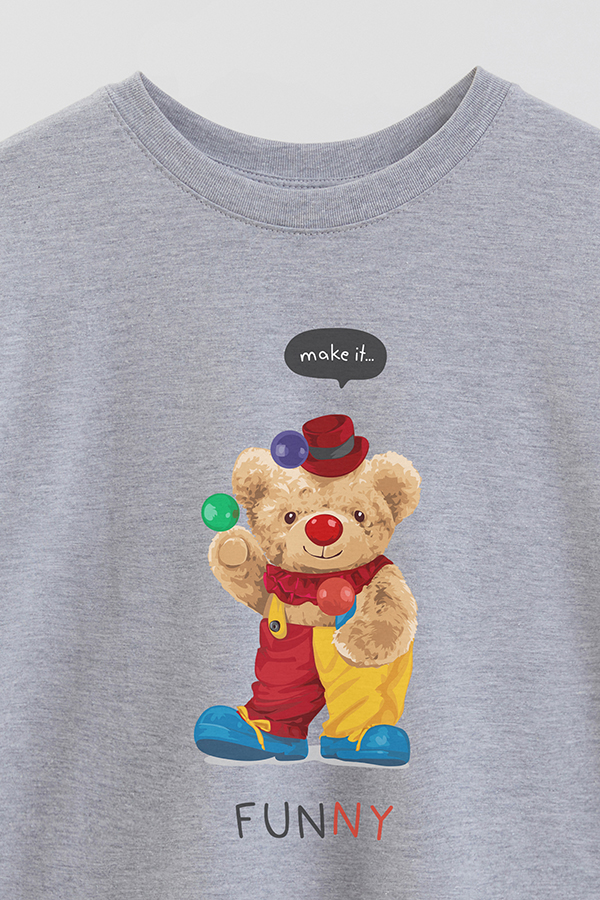 REMERA OVER ESTAMPADA UNISEX TEDDY FUNNY