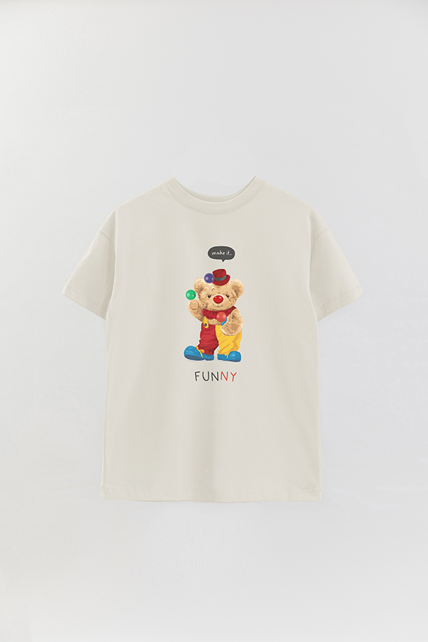 REMERA OVER ESTAMPADA UNISEX TEDDY FUNNY