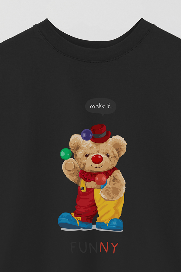 REMERA OVER ESTAMPADA UNISEX TEDDY FUNNY