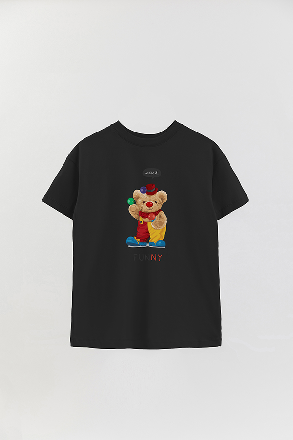 REMERA OVER ESTAMPADA UNISEX TEDDY FUNNY