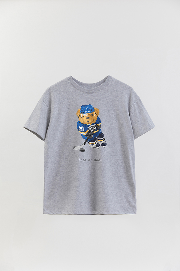REMERA OVER ESTAMPADA UNISEX TEDDY SHOT ON GOAL