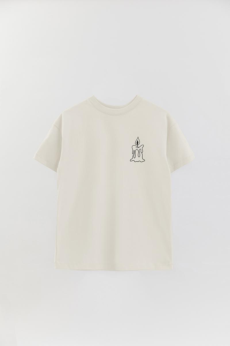 REMERA OVER ESTAMPADA UNISEX CANDLE