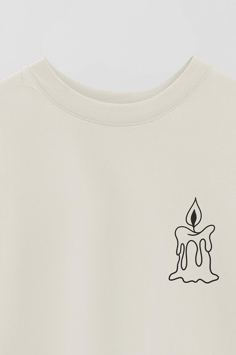REMERA OVER ESTAMPADA UNISEX CANDLE