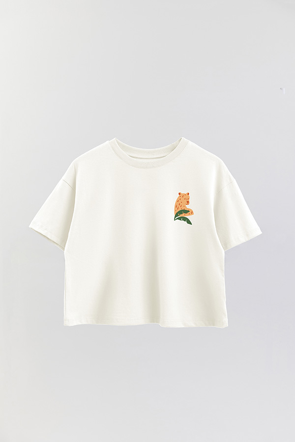 REMERA CROP FB ESTAMPADA CHEETAH
