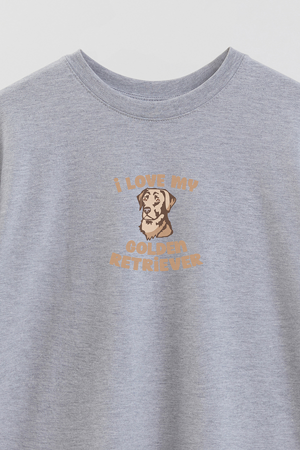 REMERA OVER ESTAMPADA DOG I LOVE MY GOLDEN RETRIEVER