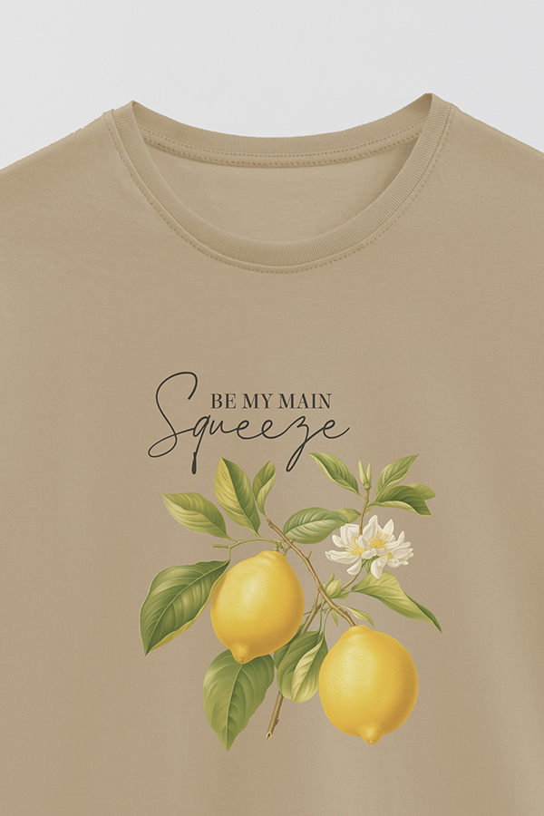 REMERA BASICA ESTAMPADA HARVEST LEMON