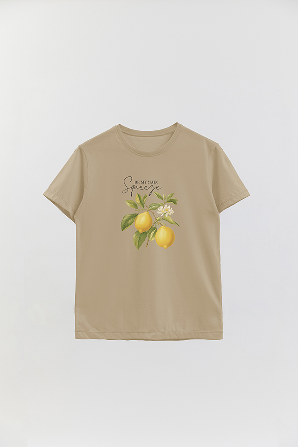 REMERA BASICA ESTAMPADA HARVEST LEMON