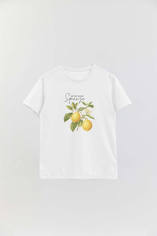 REMERA BASICA ESTAMPADA HARVEST LEMON