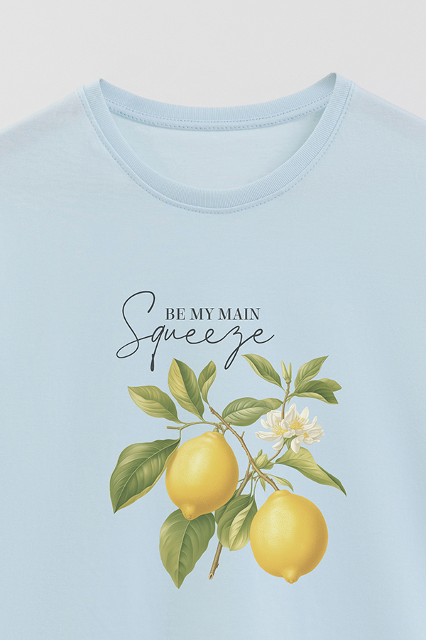 REMERA BASICA ESTAMPADA HARVEST LEMON