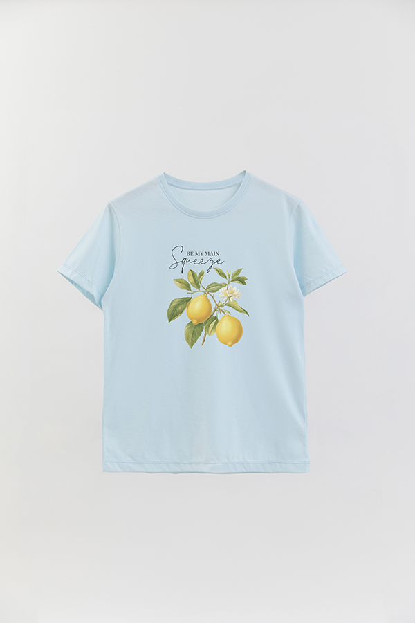 REMERA BASICA ESTAMPADA HARVEST LEMON