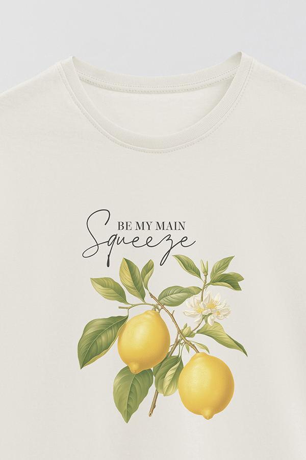 REMERA BASICA ESTAMPADA HARVEST LEMON