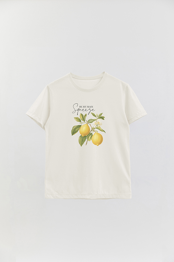 REMERA BASICA ESTAMPADA HARVEST LEMON
