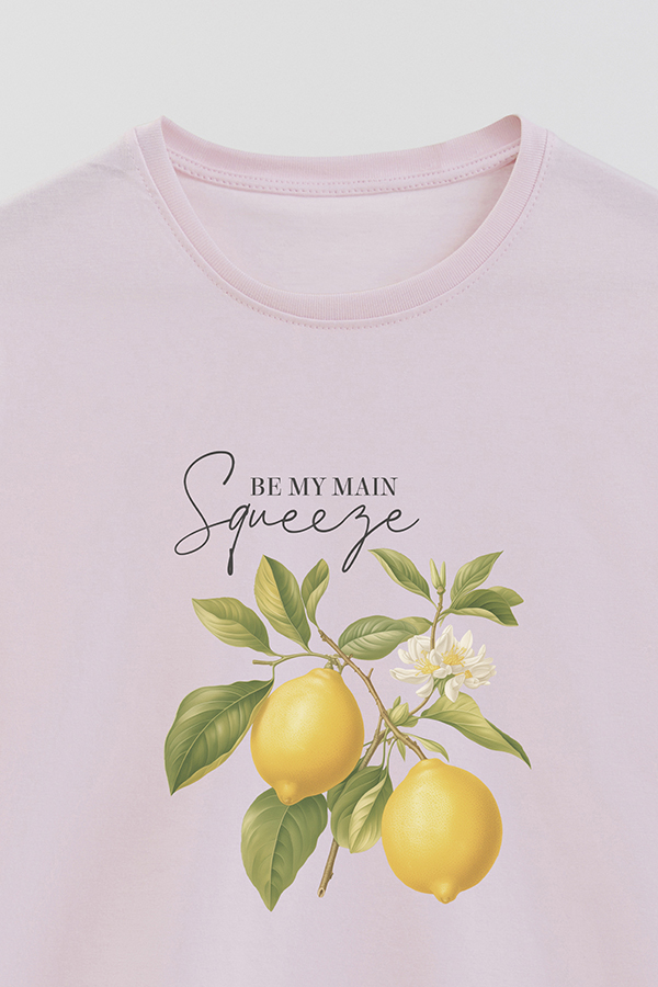 REMERA BASICA ESTAMPADA HARVEST LEMON