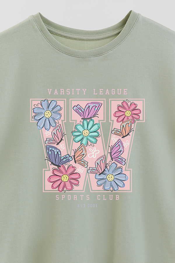 REMERA GIRL OVER VARSITY LEAGUE