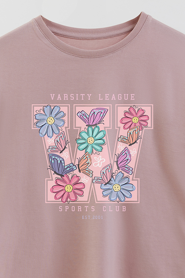 REMERA GIRL OVER VARSITY LEAGUE