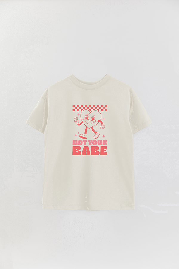 REMERA OVER ESTAMPADA FUNNY VALENTINE BABE