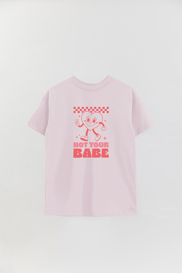 REMERA OVER ESTAMPADA FUNNY VALENTINE BABE
