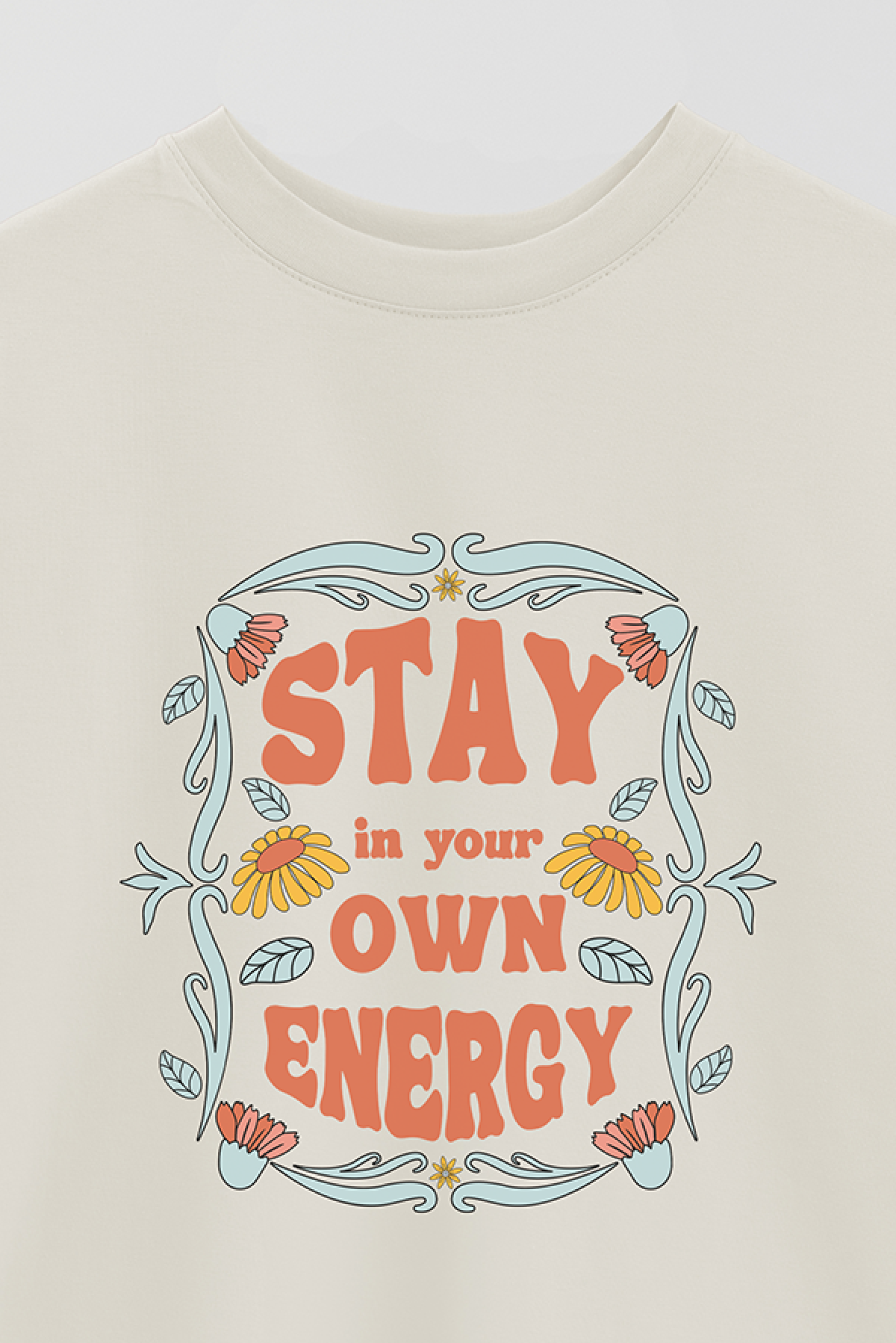 REMERA OVER ESTAMPADA BH2 STAY IN YOUR OWN ENERGY