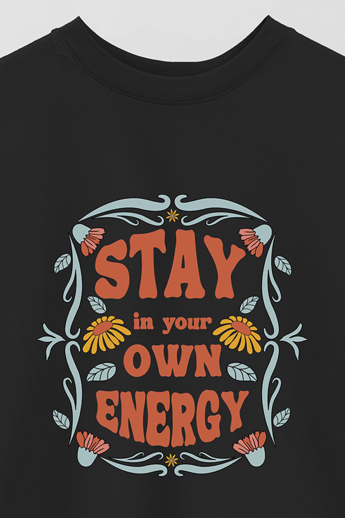 REMERA OVER ESTAMPADA BH2 STAY IN YOUR OWN ENERGY