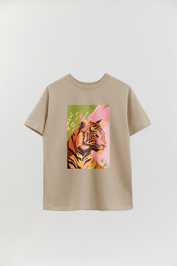 REMERA OVER ESTAMPADA TIGER B4