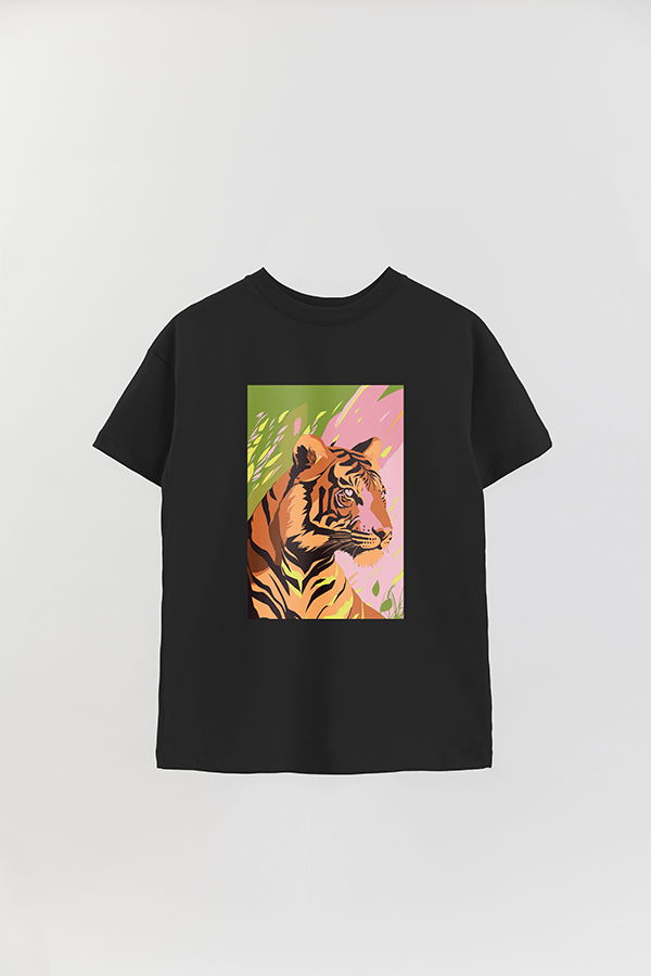 REMERA OVER ESTAMPADA TIGER B4