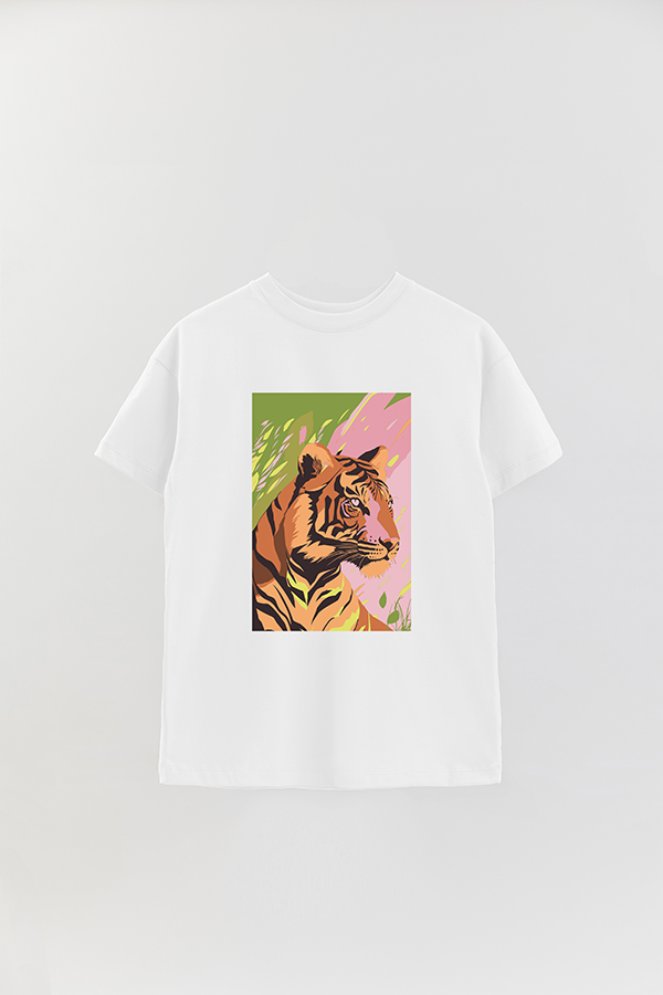 REMERA OVER ESTAMPADA TIGER B4