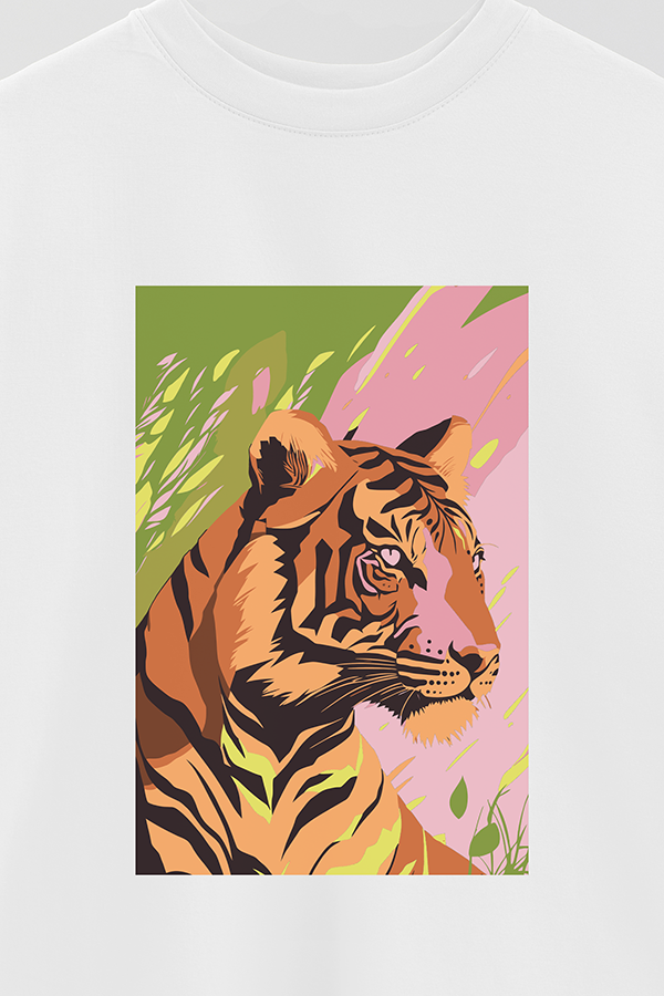 REMERA OVER ESTAMPADA TIGER B4